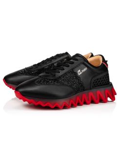 Christian Louboutin Runner Loubishark Strass Black/loubi Calf Sneaker