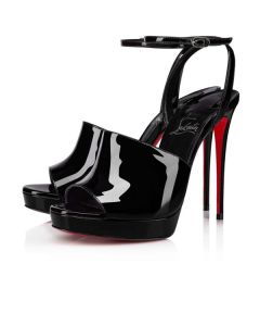 Christian Louboutin Sandal Miradona 120 mm Black/lin Black Patent Calf