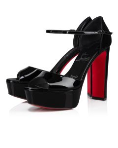 Christian Louboutin Sandaloo 130 Mm Sandals Patent Leather Black