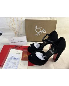 Christian Louboutin Sandaloo 130 Mm Sandals Veau Velours Black