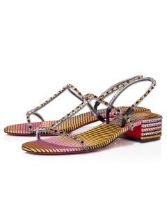 Christian Louboutin Simple Queenie Sandal Strass Aftersun 25 Mm Sandals Multicolor