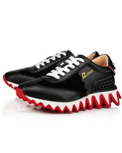 Christian Louboutin Sneaker Loubishark Donna Flat Black/loubi Calf