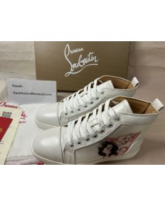 Christian Louboutin Sneaker Loupin Up Donna  Bianco/bianco-multi Calf