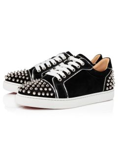 Christian Louboutin Sneaker Vieira 2 Black/silver Veau Velours