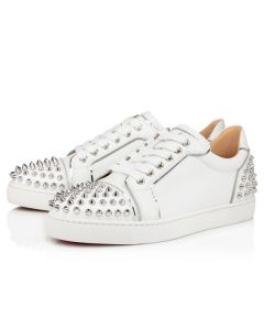 Christian Louboutin Sneaker Vieira 2 Flat Bianco/silver Calf