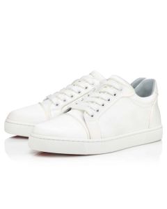 Christian Louboutin Sneaker Vieira Ivory/lining Blue Crepe Satin 