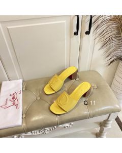 Christian Louboutin So Cl Mule 55 Mm Mules Nappa Leather Yellow