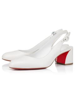 Christian Louboutin So Jane Sling 55 mm Sling Back Pumps Nappa Leather Bianco