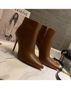 Christian Louboutin So Kate Booty Ankle Boots 85mm Calfskin Brown