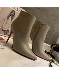 Christian Louboutin So Kate Booty Ankle Boots 85mm Calfskin Gray