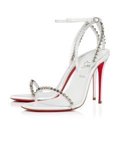 Christian Louboutin So Me 100 mm Sandals Patent Calfskin Spikes white