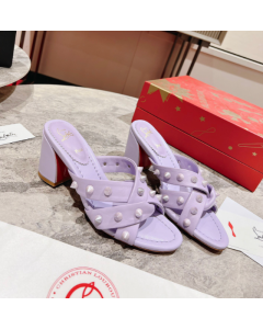 Christian Louboutin Spika Club Sandals 85mm Nappa Leather Lilac