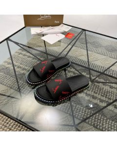 Christian Louboutin Slides Men Slippers Black