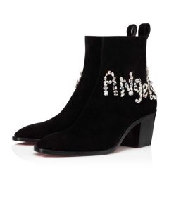 Christian Louboutin Spikita Booty C Angels 70 mm Black Veau Velours