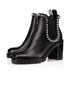 Christian Louboutin Spikita Booty Capahutta 70 mm Black/silver Calf Shoes