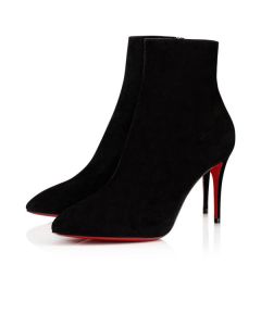 Christian Louboutin Spikita Booty Eloise 85 mm Black Suede Shoes