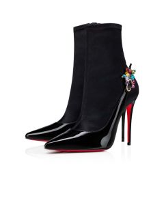 Christian Louboutin Spikita Booty Jessie Joli 100 mm Black Patent