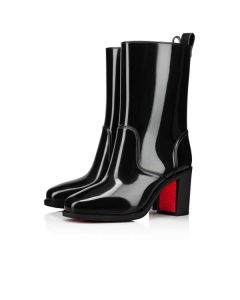 Christian Louboutin Spikita Booty Loubirain 70 mm Black PVC Shoes