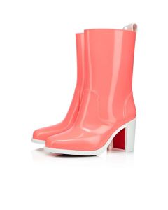 Christian Louboutin Spikita Booty Loubirain 70 mm Version Bubble Gum PVC Shoes