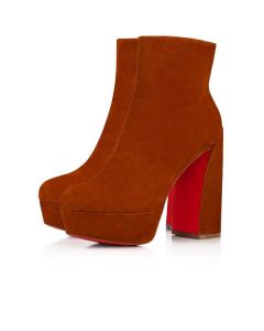 Christian Louboutin Spikita Booty Movide 130 mm Foxy Suede Calfskin Shoes