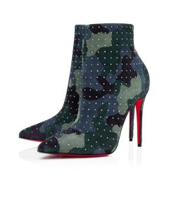 Christian Louboutin Spikita Booty So Kate 100 mm Multi/silver Suede Calfskin