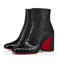 Christian Louboutin Turela Booty 85 mm Black Calf Shoes