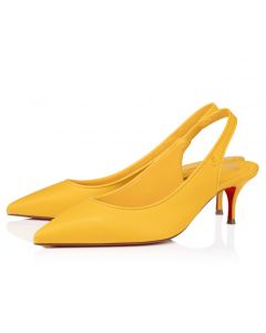 Christian Louboutin Sporty Kate Sling 55 Mm Sling Back Pumps Nappa Leather Pollen