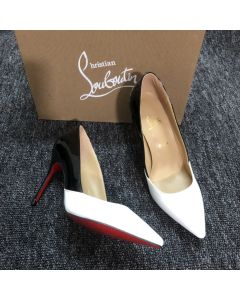 Christian Louboutin Stilettos Pumps Two Tones Nappa Leather Black White