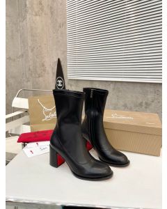 Christian Louboutin Stretchadoxa 70 Mm Low Boots Stretched Calfskin Black