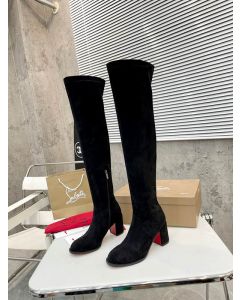 Christian Louboutin Stretchadoxa Botta Alta 70 Mm Thighboots Black