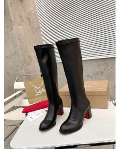 Christian Louboutin Stretchadoxa Botta Alta 70MM Boots Calf Black