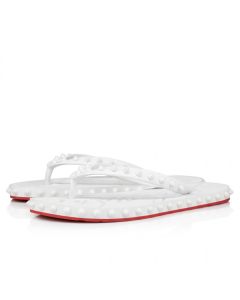 Christian Louboutin Super Loubi Flip Woman Mules Rubber Bianco