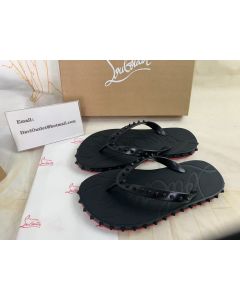 Christian Louboutin Super Loubi Flip Mules Rubber Black