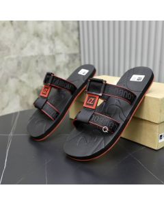 Christian Louboutin Surf Flat Sandals Rubber Black