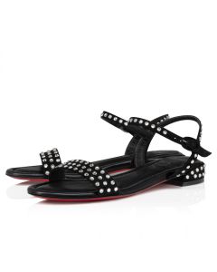 Christian Louboutin Sweet Jane Sandal Strass Boum Sandals Veau Velours And Strass Boom Black