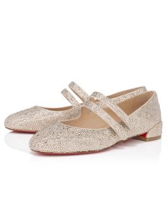 Christian Louboutin Sweet Jane Strass Ballerinas Veau Velours And Strass Nude 1