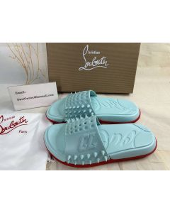 Christian Louboutin Take It Easy Mules Rubber Iceberg