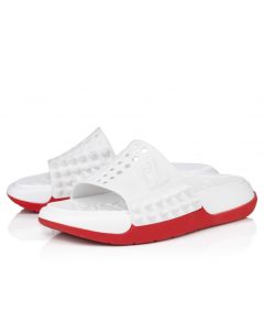 Christian Louboutin Take It Easy Women Mules Rubber White