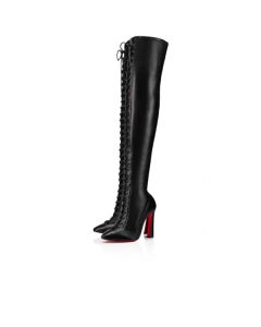 Christian Louboutin Tall Boot Anjel 100 mm Black Nappa