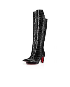 Christian Louboutin Tall Boot Slimini Botta 85 mm Black Calf