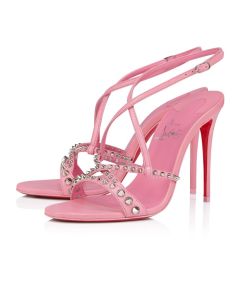 Christian Louboutin Tatooshka Spikes 100 Mm Strappy Sandals Kid Leather And Spikes Calipso