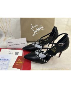 Christian Louboutin Tatooshka Spikes Pump 100mm Nappa Leather Black