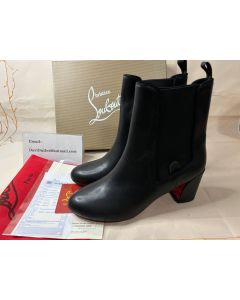 Christian Louboutin Turelastic 55 Mm Low Boots Calf Leather Black 