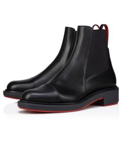 Christian Louboutin Urbino Chelsea Low Boots Calf Leather Black