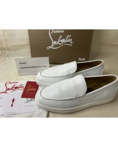 Christian Louboutin Varsiboat Boat Shoes Calf leather White