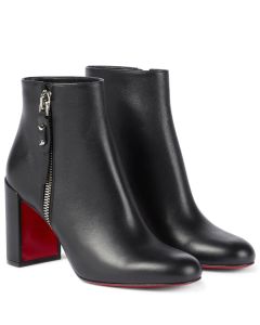 Christian Louboutin Ziptotal 85mm Leather Ankle Boots