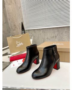 Christian Louboutin Ziptotal Ankle Boots Calfskin Black