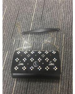 Christian Louboutin Black Rivet Calf Cross Body Bag