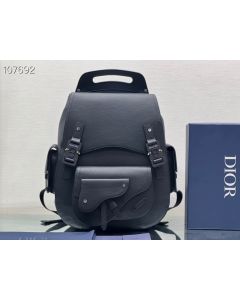 Dio Maxi Gallop Backpack Black Grained Calfskin