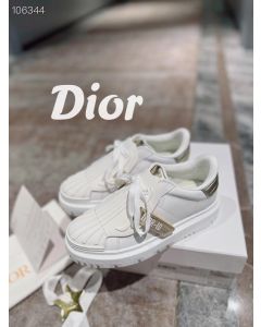 Dior-ID Sneaker White Calfskin Gold-Tone Laminate